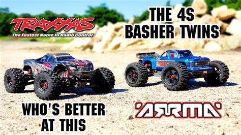 4s Line Comparison Arrma Outcast V2 Vs Traxxas Maxx V2 YouTube