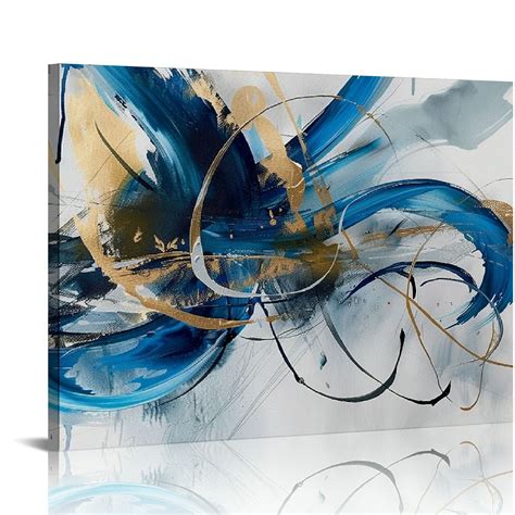 Onetech Large Abstract Canvas Art Elegant Combination Of Tones Modern