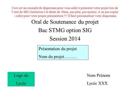 Diaporama Projet Mercatique Terminale Stmg Pdf Cours Exercices Examens