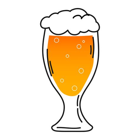 Glass Goblet Of Craft Beer Symbol Or Icon In Cartoon Style For Brewery