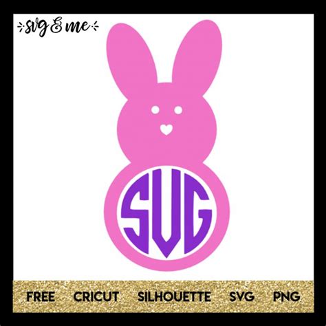 Peep Easter Bunny Monogram Svg Me