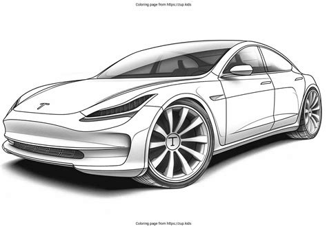 Tesla coloring page from zup.kids