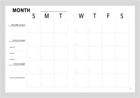 Monthly Overview Planner - Free Digital Planners