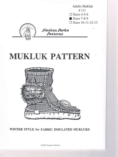 Adult Mukluk Patterns •×• Sewing And Crocheting•×• Baby Moccasin