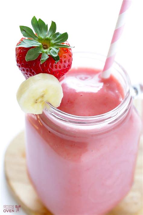 Strawberry Banana Smoothie Recipe Gimmesomeoven Vegan