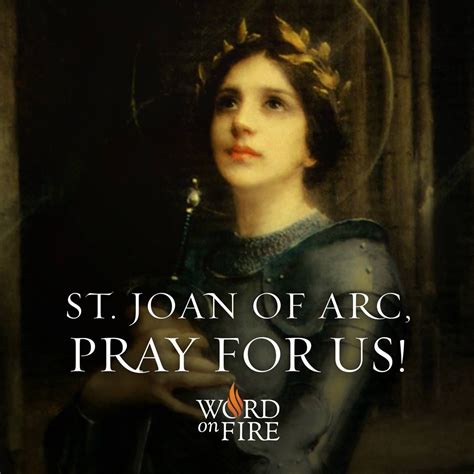 St Joan Of Arc Pray For Us Saint Joan Of Arc St Joan Catholic