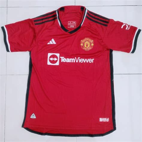 Jual Jersey Bola MU Home 2023 2024 Fans Issue Shopee Indonesia