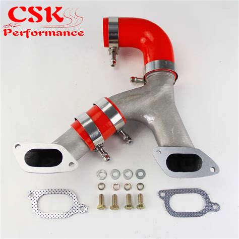 Aluminum Top Mount Turbo Intercooler Y Pipe For Impreza Wrx Sti