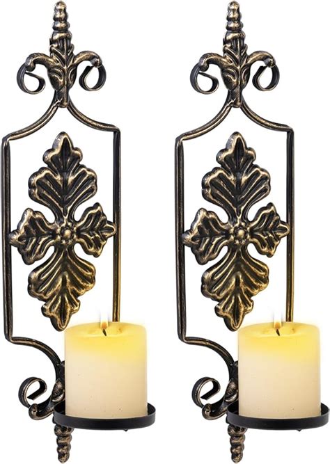 Amazon AIM GGKK Wall Candle Sconce Set Of 2 Metal Wall Mounted