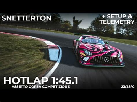 ACC Hotlap Mercedes AMG GT3 Evo Snetterton 1 45 105 Setup