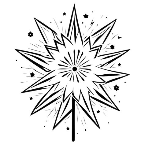 Premium Vector Fireworks Star Explode New Year Black Illustration