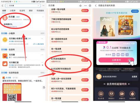 支付宝01元撸7天优酷视频会员 天下网