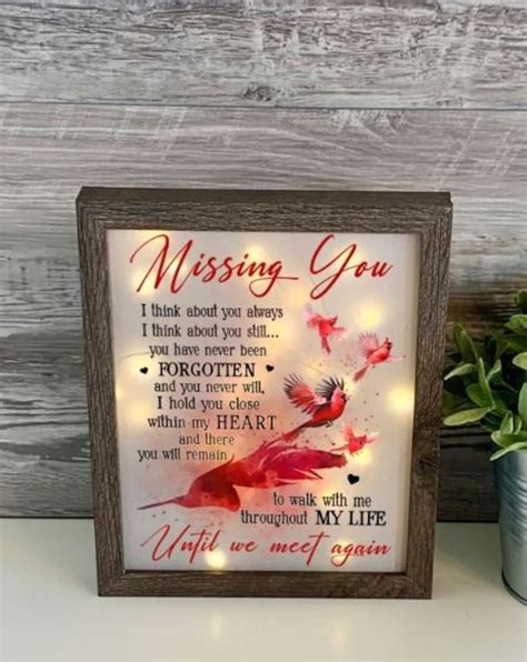 I Think About You Often Sympathy T Memorial Frame Keepsake