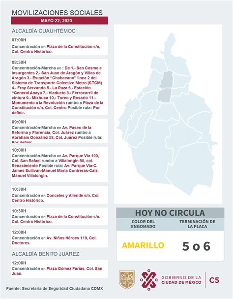 Metrobús CDMX on Twitter RT C5 CDMX ENTÉRATE Para hoy 22 de