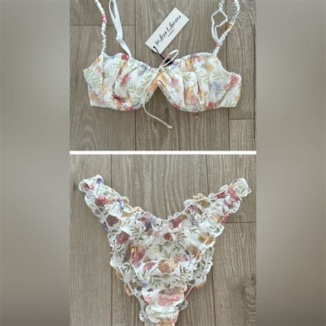 For Love And Lemons Intimates Sleepwear Lingerie Floral Set