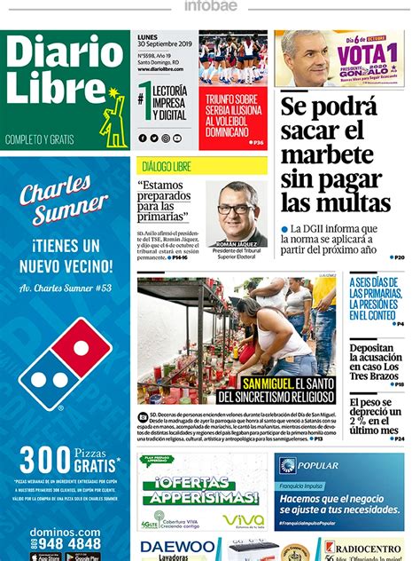 Diario Libre Republica Dominicana 30 De Septiembre De 2019 Infobae