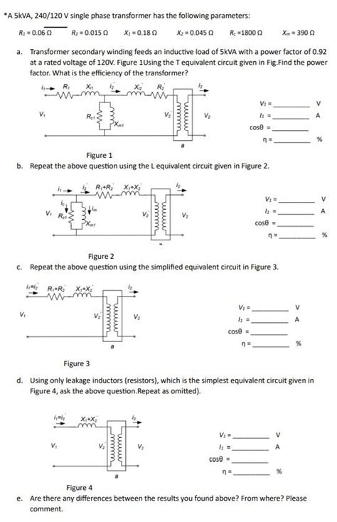 Solved Kva V Single Phase Transformer Has The Chegg