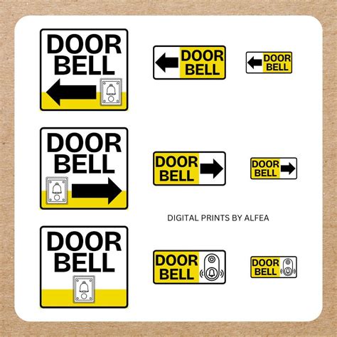 DOOR BELL SIGNAGE DOORBELL SIGNS LAMINATED SIGNAGE Shopee Philippines