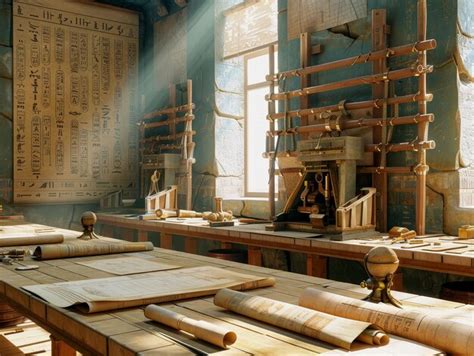 Premium Photo Library Of Alexandria Papyrus Scrolls Lost Inventions