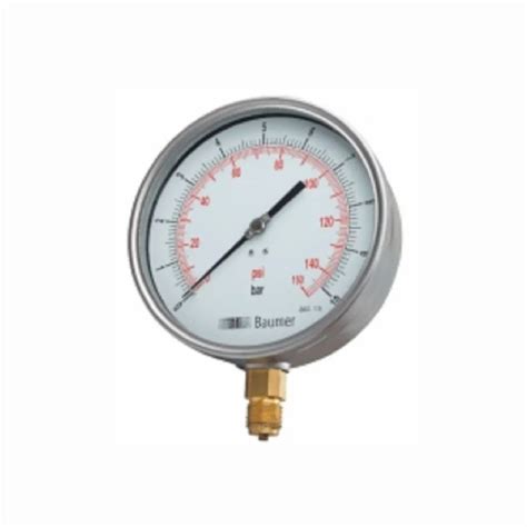 Inch Mm Baumer Br Ss Case Brass Pressure Gauge Up To Psi