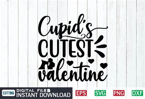 Cupids Cutest Valentine Svg Design By Print Store Thehungryjpeg