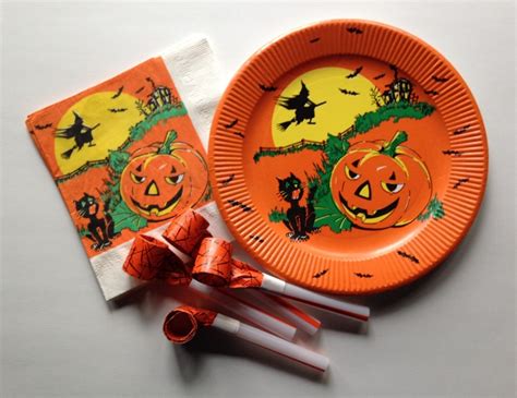 Vintage Halloween Paper Plates Halloween Napkins and