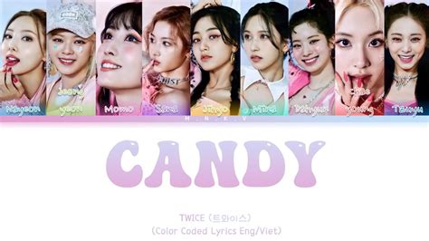 [vietsub] Twice 트와이스 “candy” Lyrics Color Coded Lyric Youtube