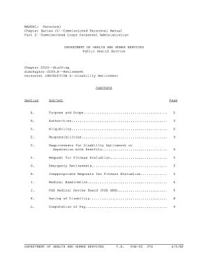 Fillable Online Dcp Psc Chapter Series Cc Commissioned Personnel