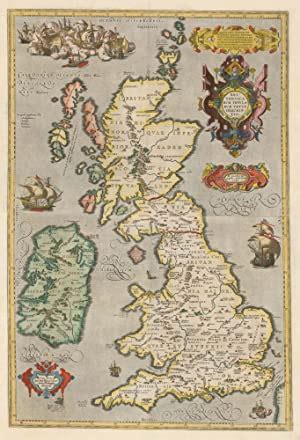 Britannicarum Insularum Vetus Descriptio By ORTELIUS Abraham 1592