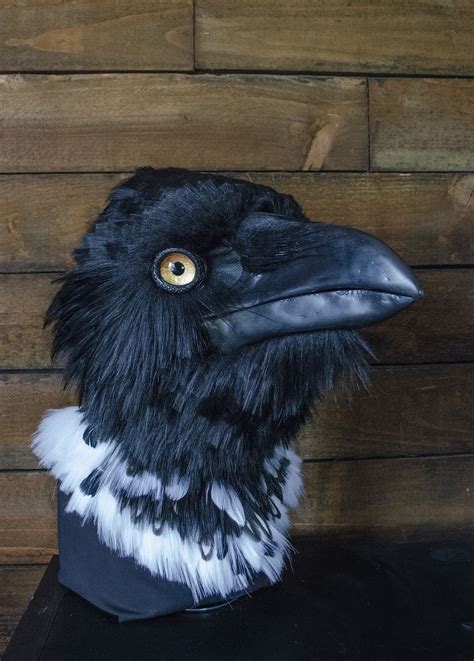 Pied Crow Mask Tai Gordon Crow Mask Crow Furry Drawing