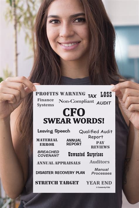 Cfo Swear Words Printable Office Decor Funny Chief Financial Officer