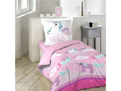 Parure Housse De Couette 140 X 200 Cm Licorne Conforama