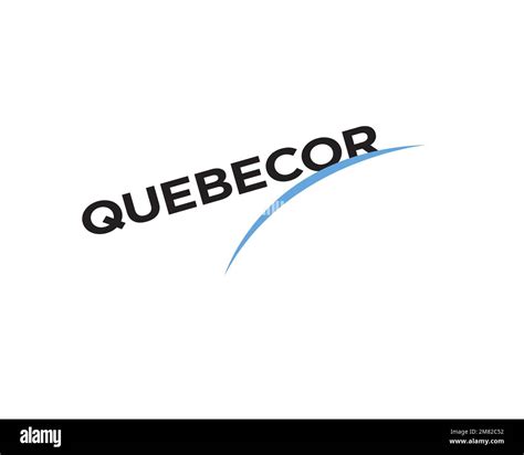 quebecor rotated logo white background stock photo alamy