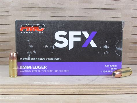 Round Box Mm Luger Grain Pmc Sfx Hollow Point Sfhp Ammo