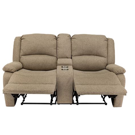 Recpro Charles 67 Double Rv Wall Hugger Recliner Sofa With Console In