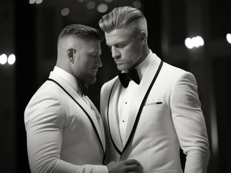 Premium AI Image Capturing Love S Embrace A Heartwarming Photo Of Two LGBT Gay Men Expressing