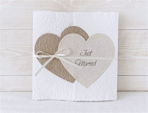 Hochzeitskarte Herzen Aus Handgemachtem Papier Personalisierbar