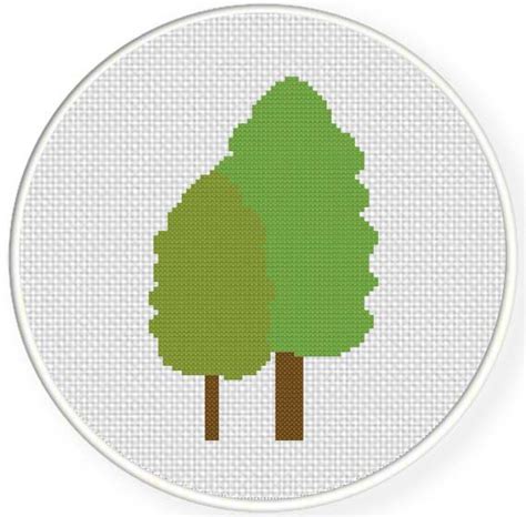 Trees Cross Stitch Pattern Daily Cross Stitch