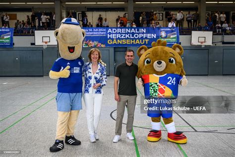 Mascot Erwin of Schalke 04 and the Official UEFA EURO 2024 Mascot ...