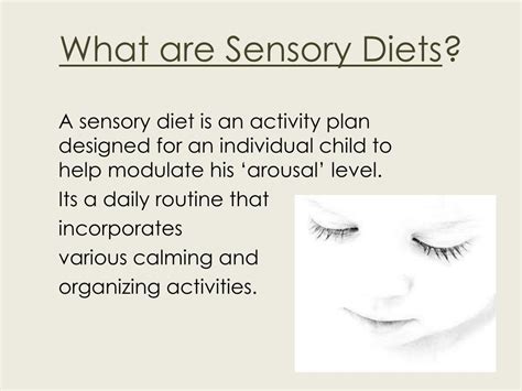 Ppt Sensory Diets Powerpoint Presentation Free Download Id 1961186