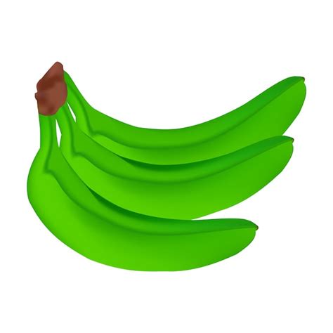 Diseño vectorial de plátano verde Vector Premium