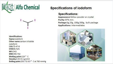 China Iodoform CAS:75-47-8 Manufacturers - Free Sample - Alfa Chemical