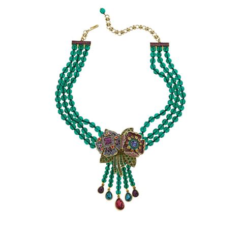 Heidi Daus Captivating Corsage Crystal Beaded Necklace Hsn