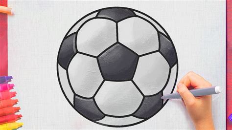 Comment Dessiner Un Ballon De Foot Facile Youtube