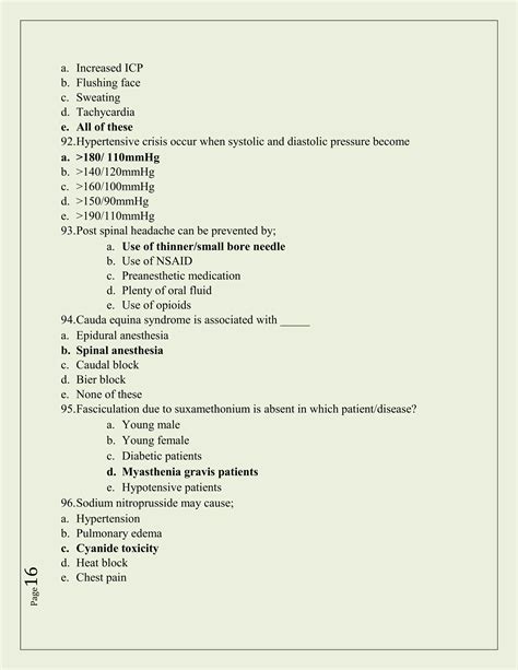 Anesthesia Complications Mcqs By Israr Ysfz Pdf