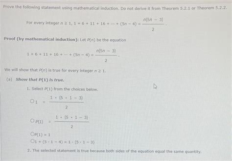 Solved Prove The Following Statement Using Mathematical