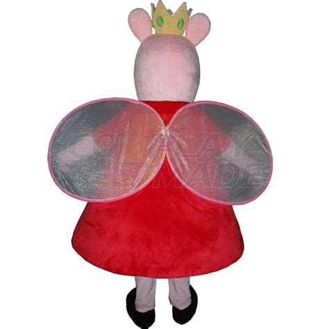 Pink Peppa Pig Mascot Costume Cartoon