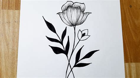 Como Dibujar una Flor Paso a Paso Dibujos fáciles Tutorial de