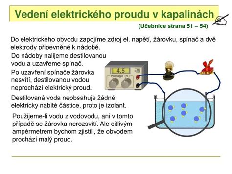 PPT Vedení elektrického proudu v kapalinách PowerPoint Presentation