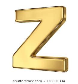 Letter Z From Gold Solid Alphabet Huruf